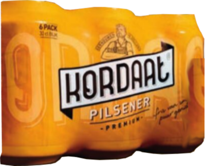 Kordaat Pils sixpack met blikjes van 33cl 